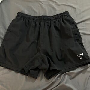 Gymshark Black Athletic Shorts - 5” inseam